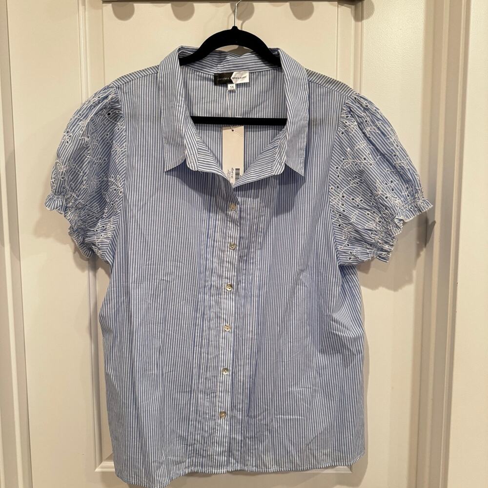 New - Piper and Scoot Exclusive button-down blouse